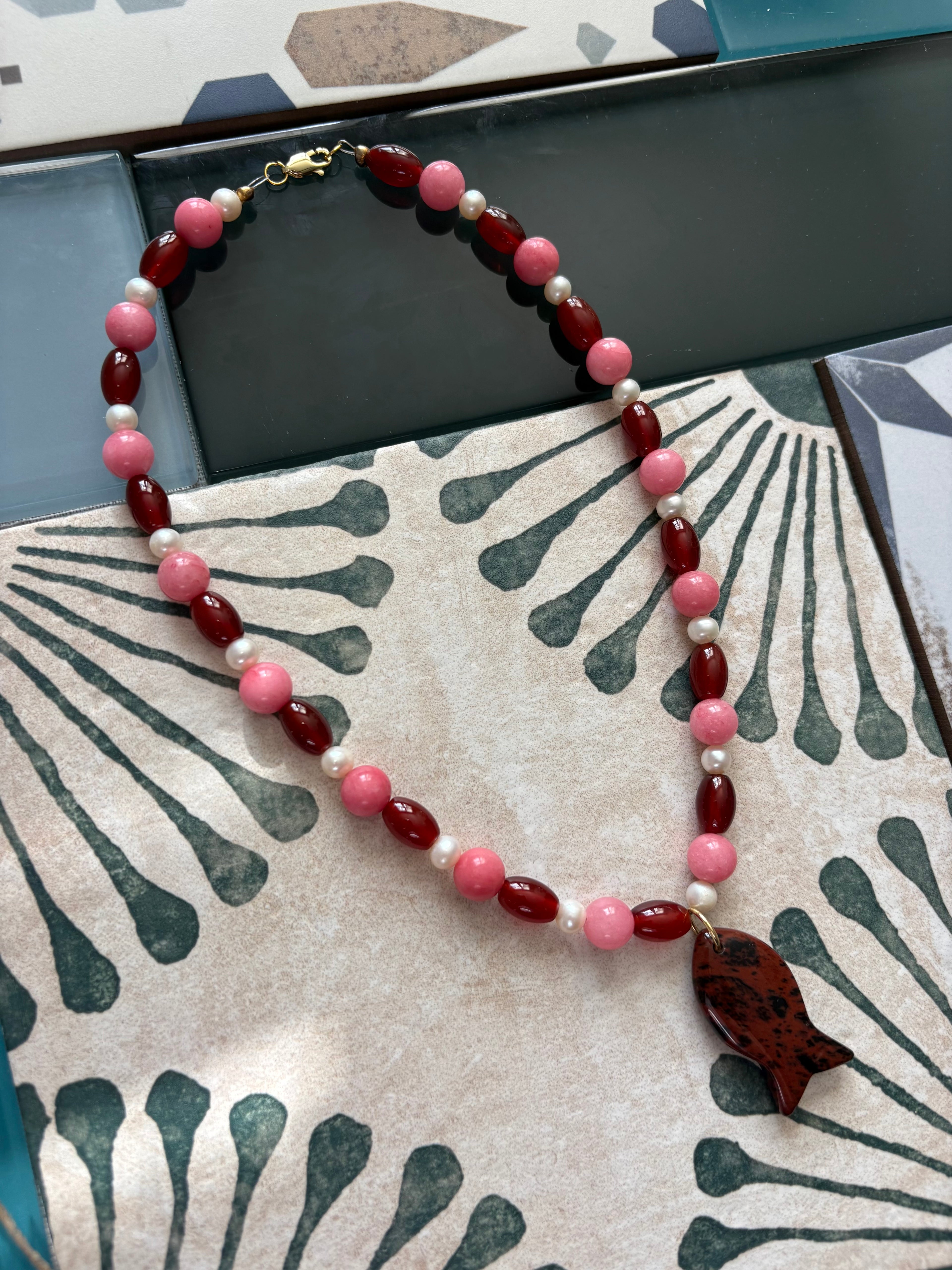 cherry bourbon necklace