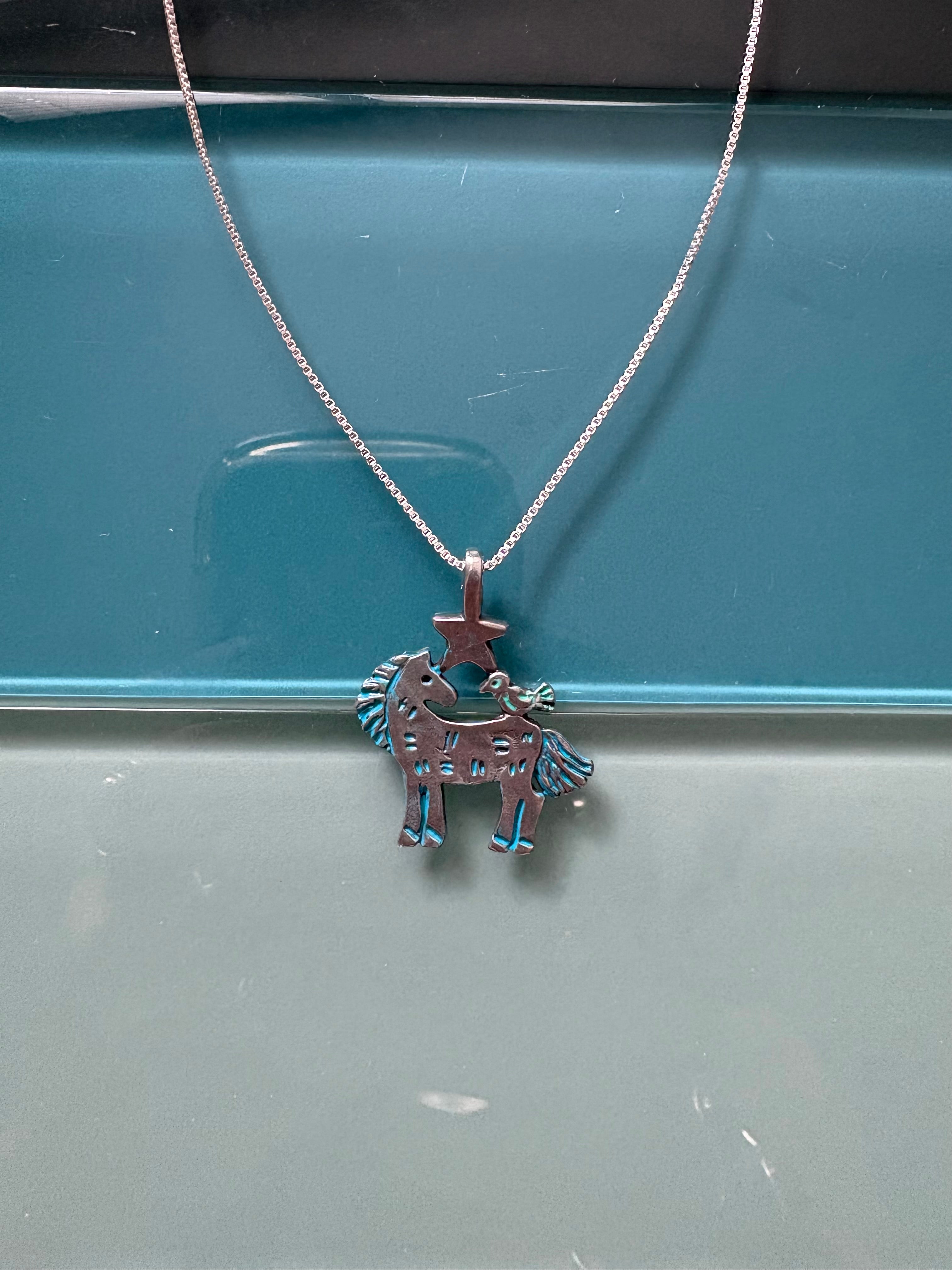moonlight mustang necklace