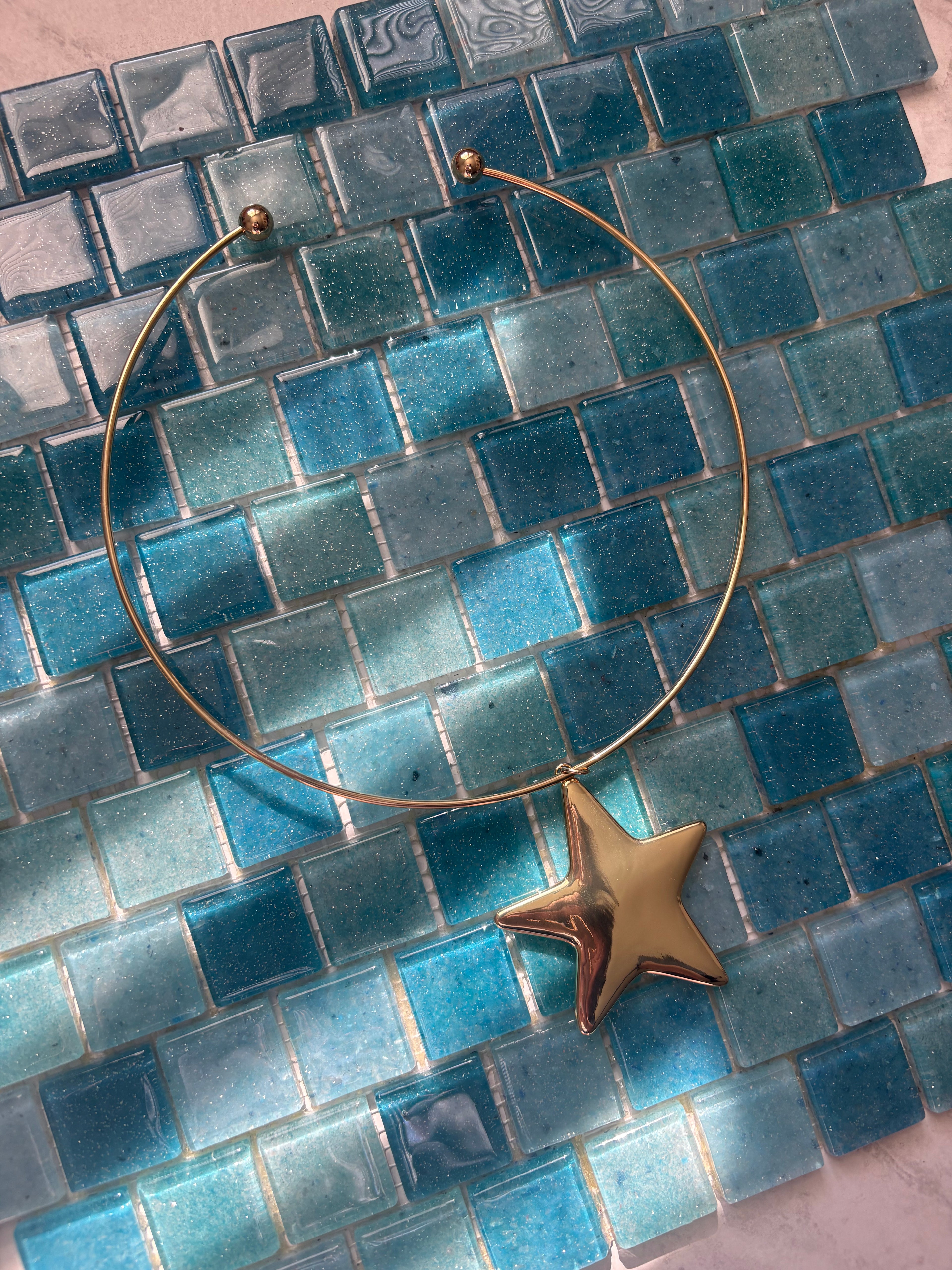 gold starfish choker