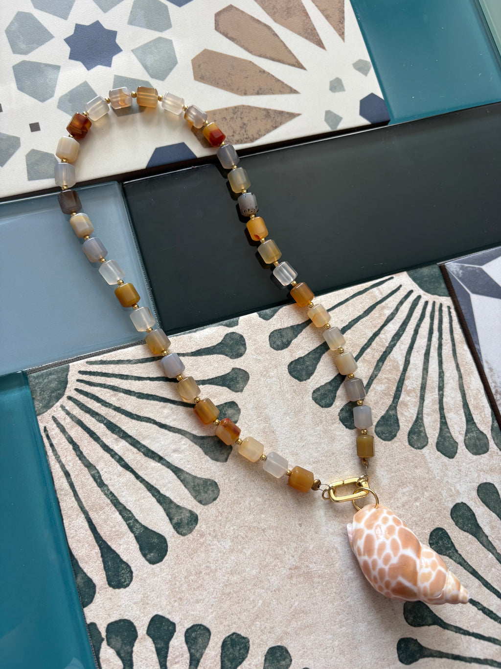 whiskey wave necklace