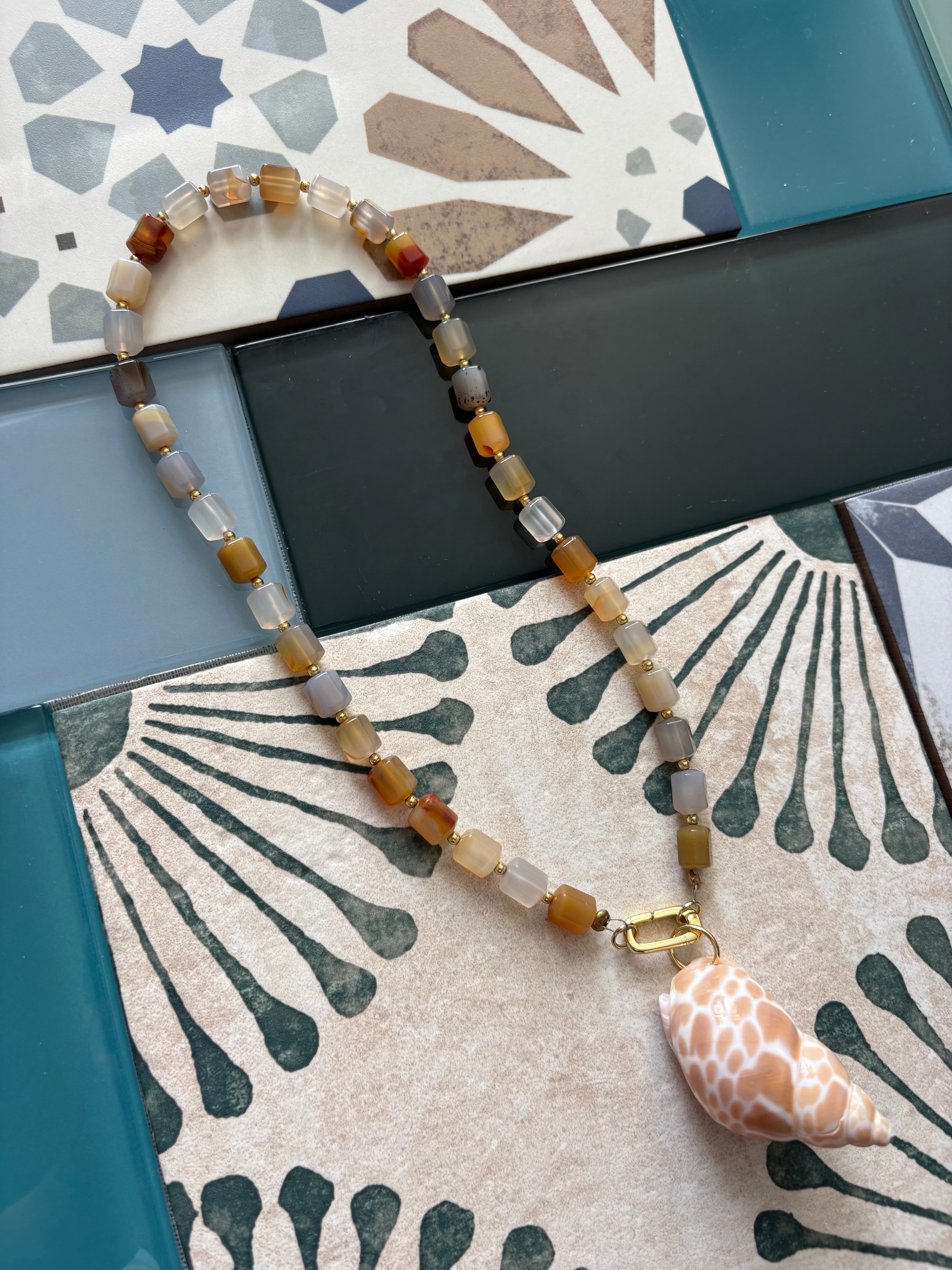 whiskey wave necklace