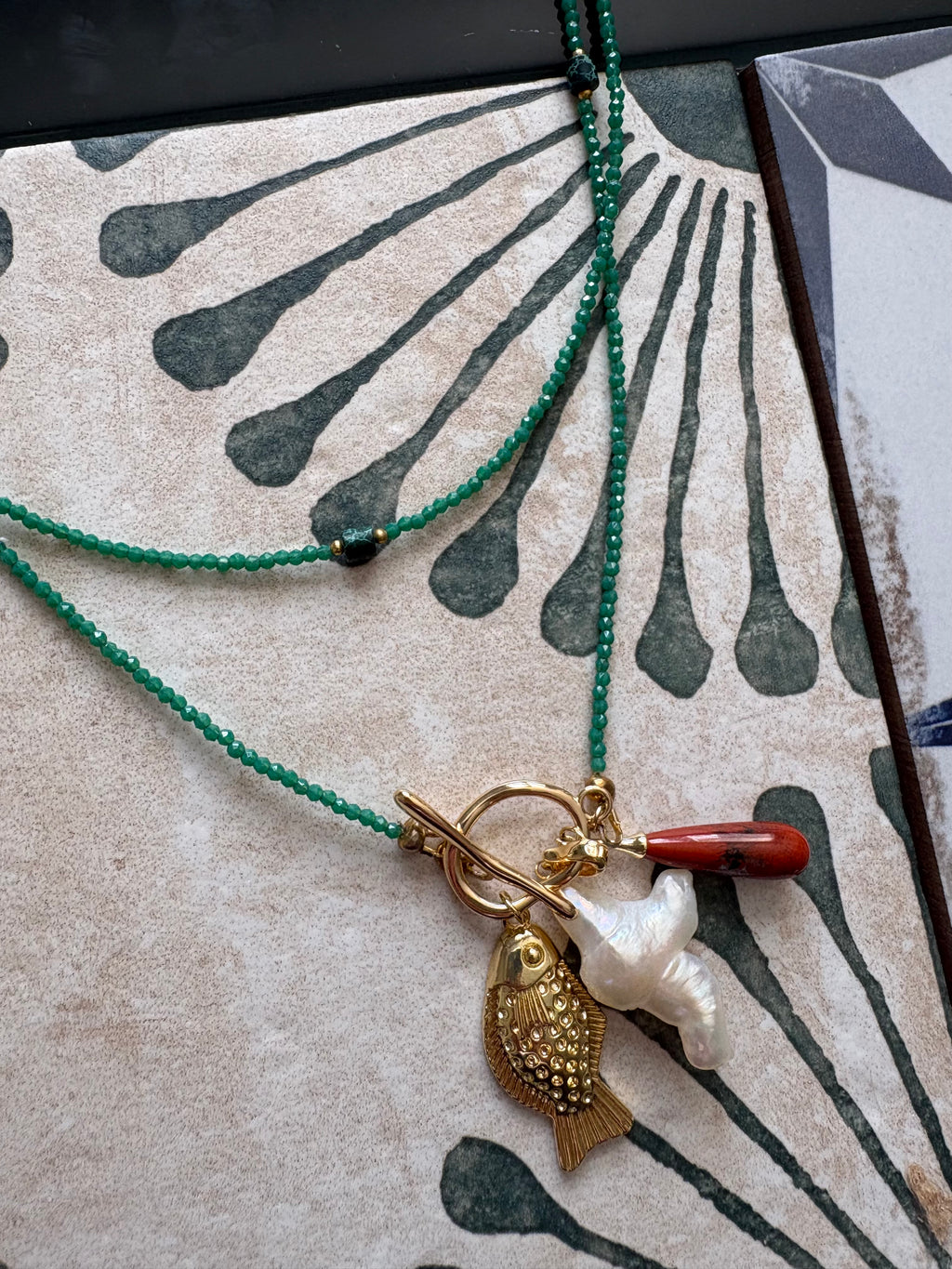 green hawaiian necklace