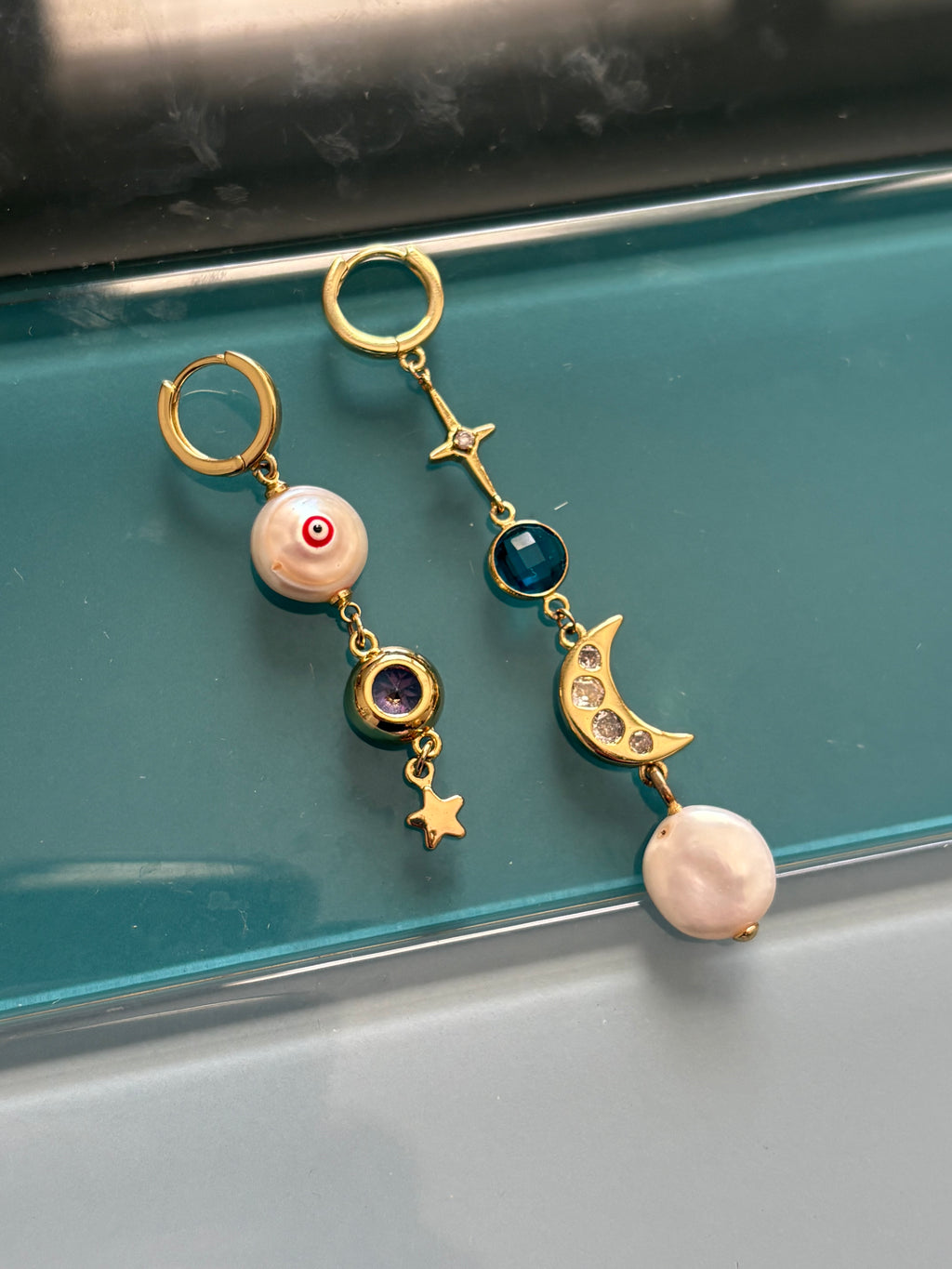 cosmic coral earrings
