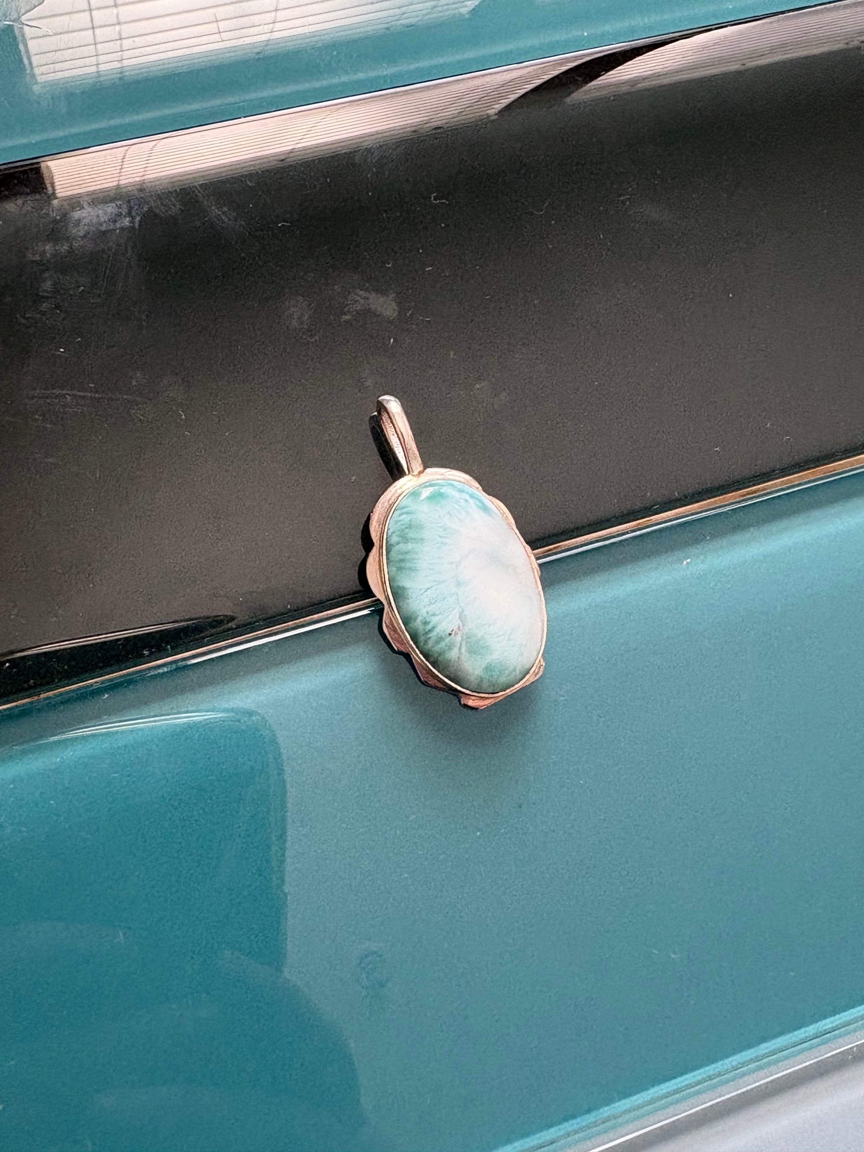 .925 larimar pendant