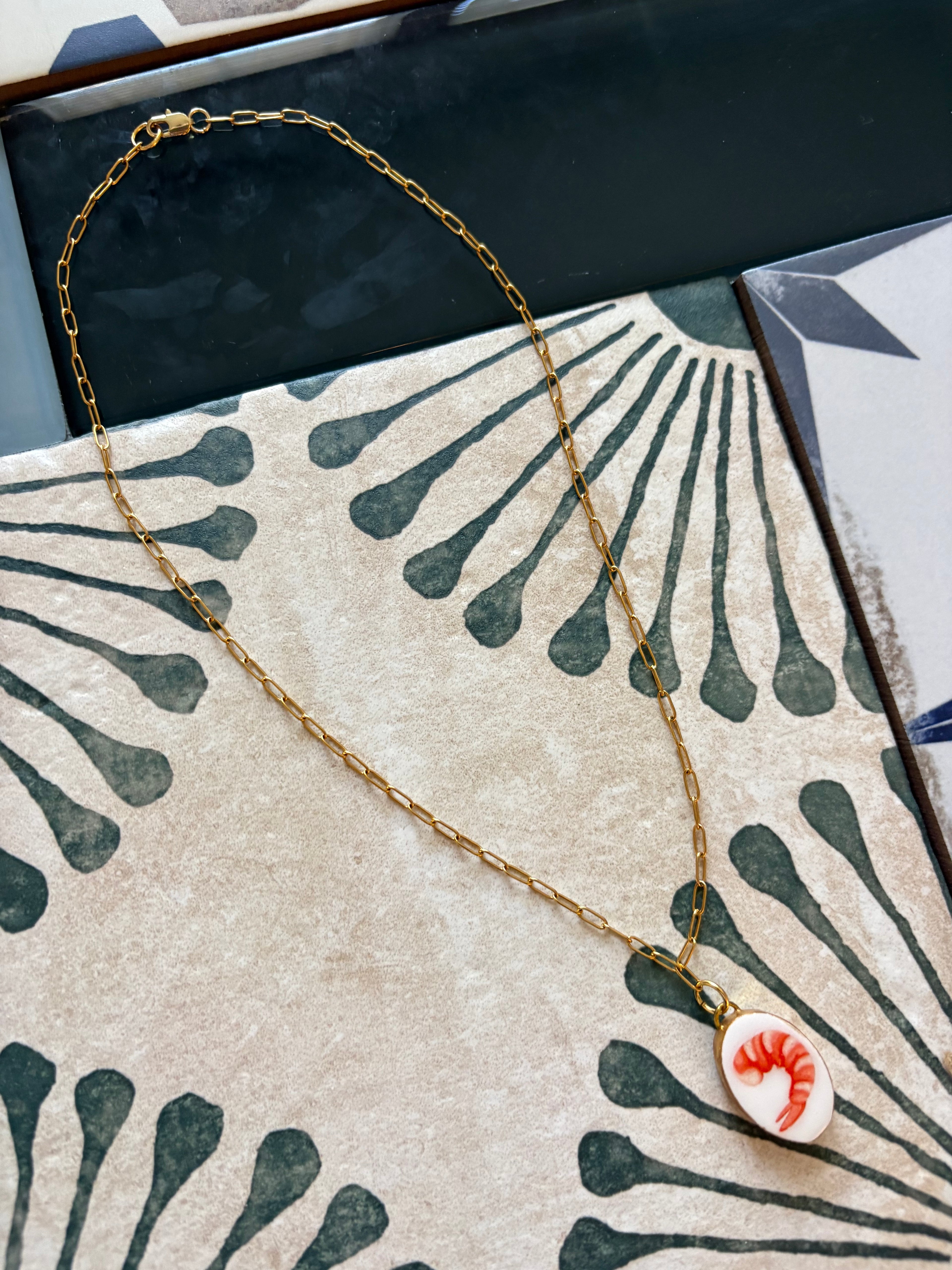 shrimp cocktail necklace