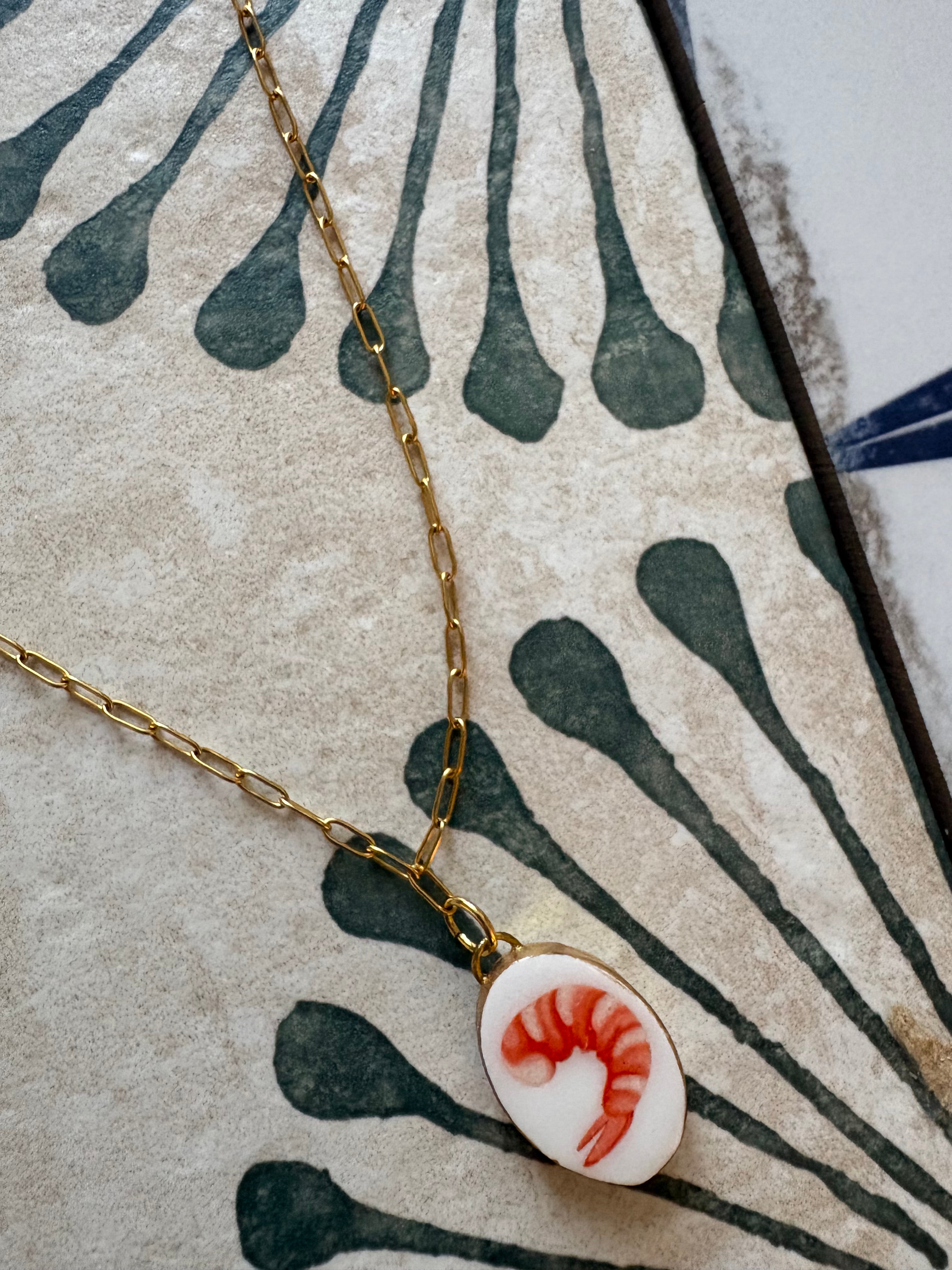 shrimp cocktail necklace