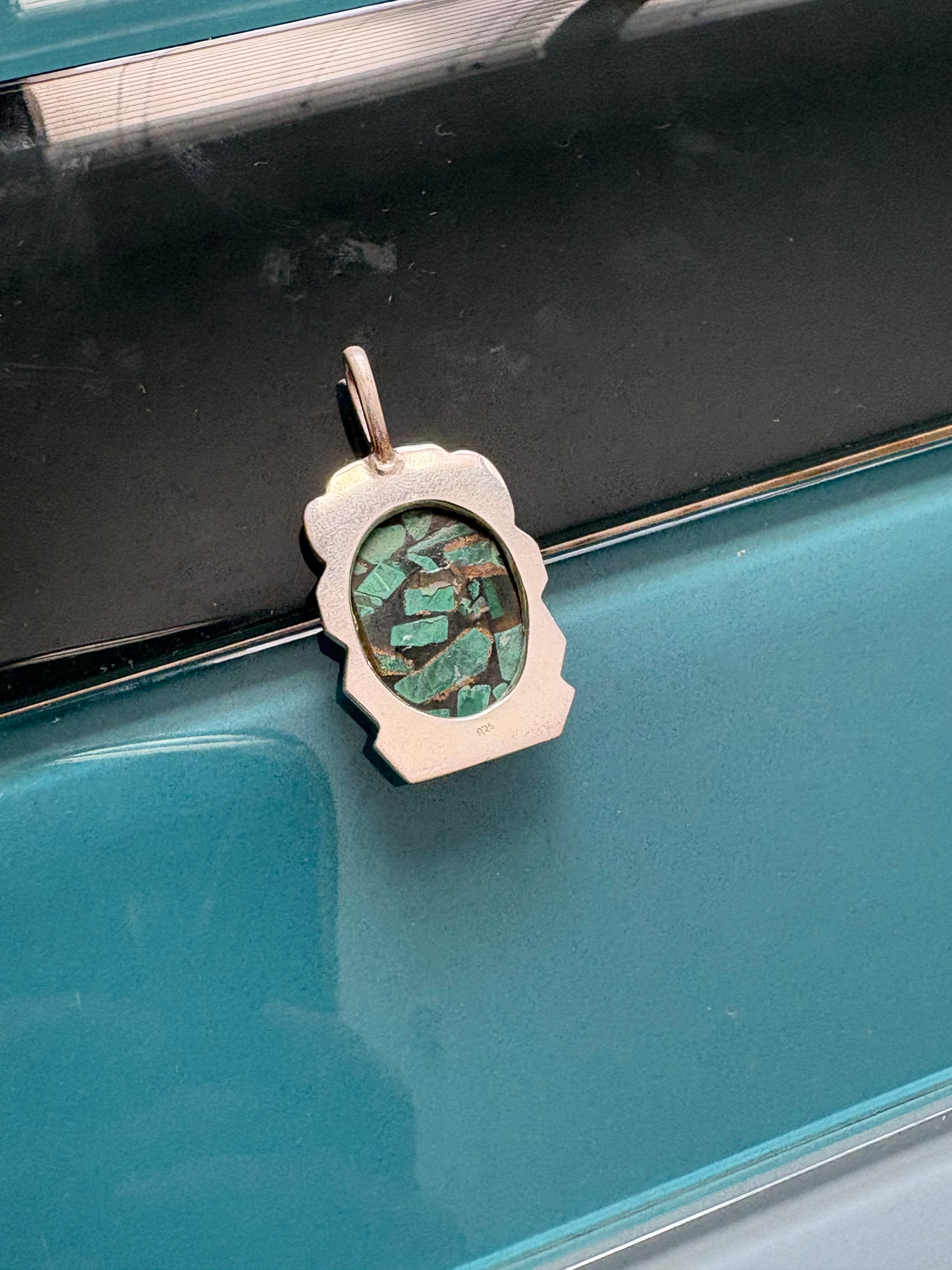 .925 malachite pendant