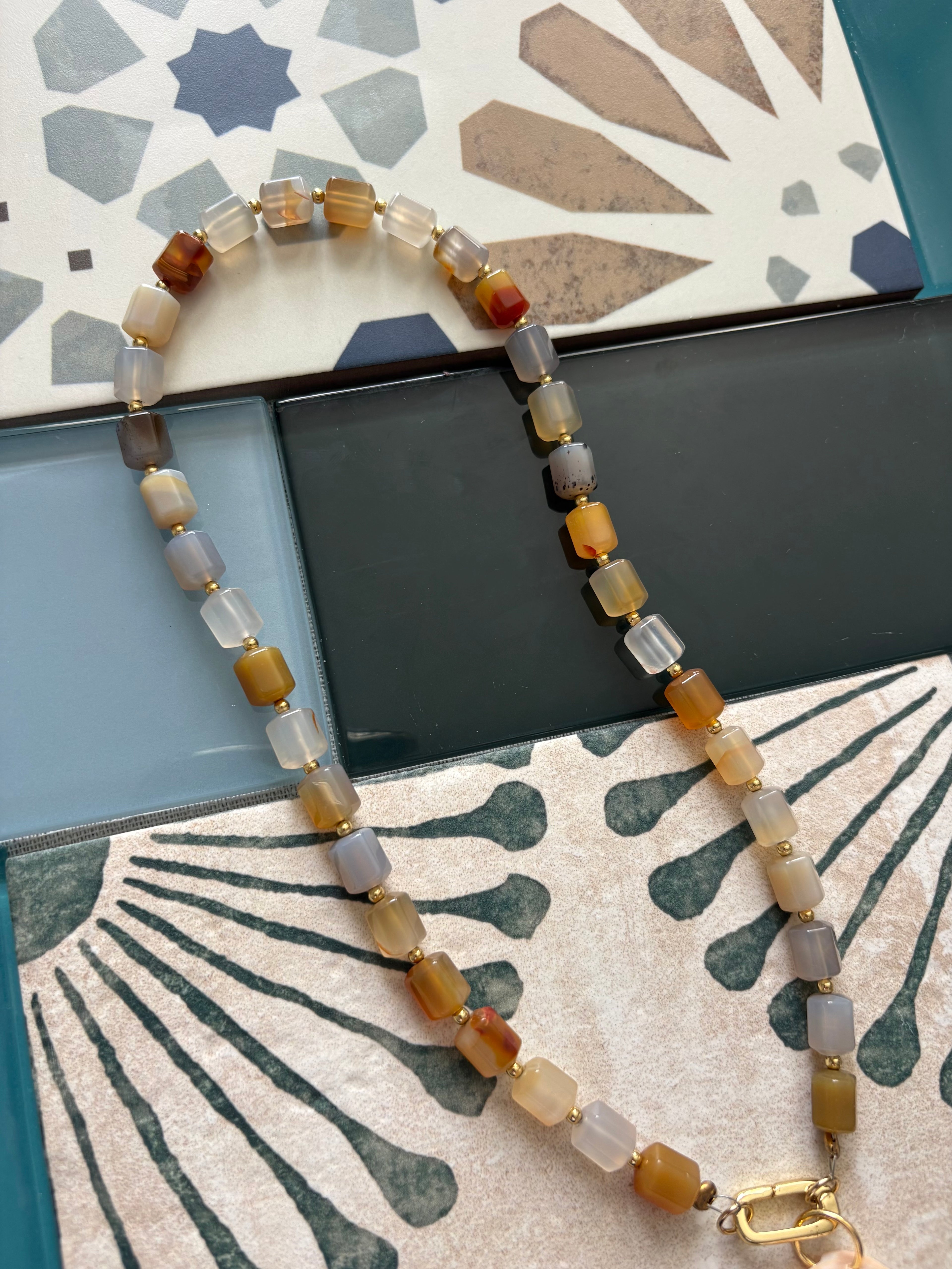 whiskey wave necklace