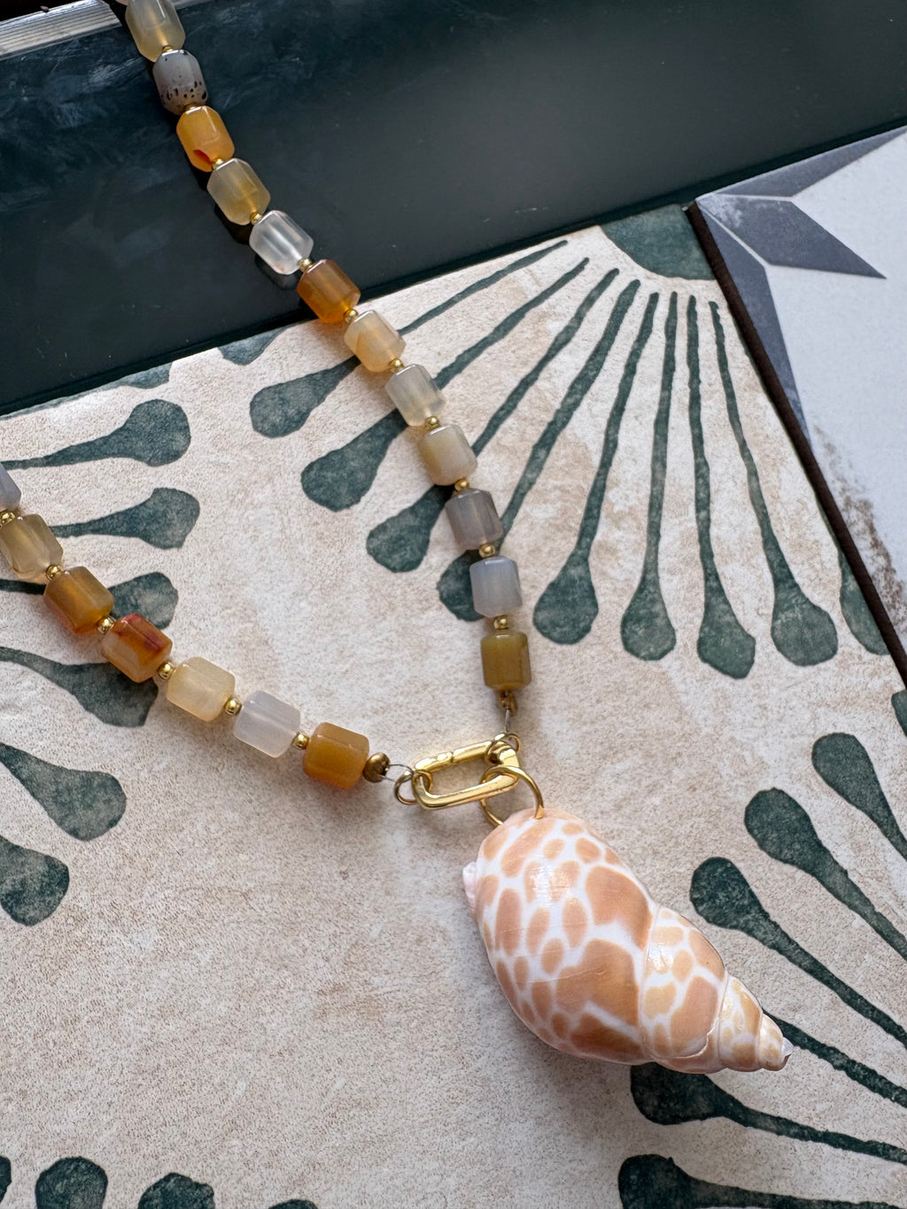 whiskey wave necklace