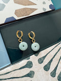 seafoam halo earrings