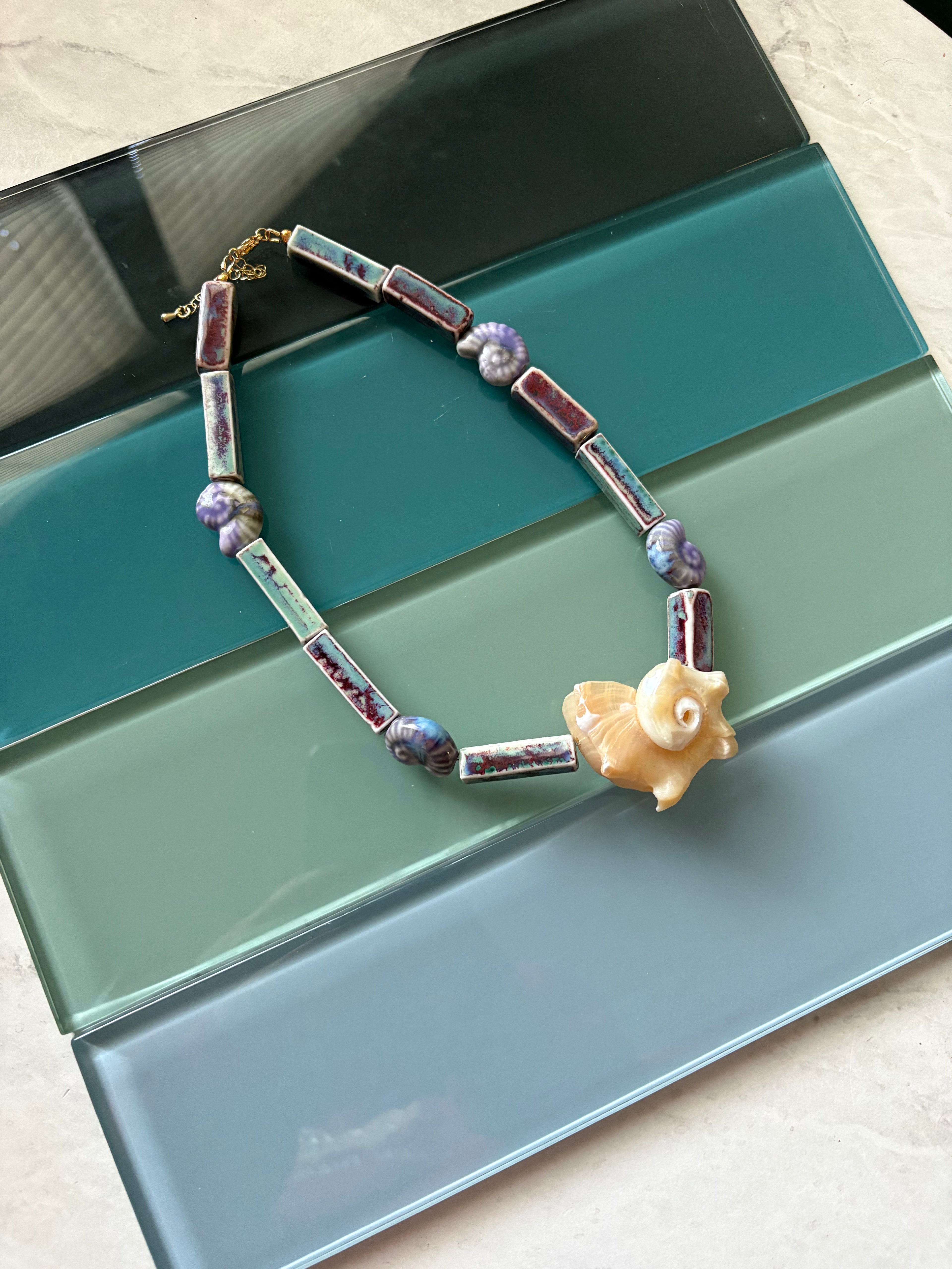 mermaid conch necklace